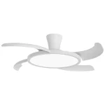 Ventilador retráctil Alemar Qatar blanco luz LED 49-120 cm
