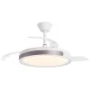 Ventilador retráctil Alemar Samana blanco café luz LED 50-107 cm
