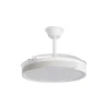 Ventilador retráctil Alemar Samana blanco beige luz LED 50-107 cm