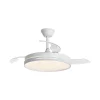 Ventilador retráctil Alemar Togo Mini blanco luz LED 40-91 cm