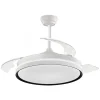 Ventilador retráctil Alemar Vic blanco luz LED 50-107 cm