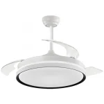 Ventilador retráctil Alemar Vic blanco luz LED 50-107 cm
