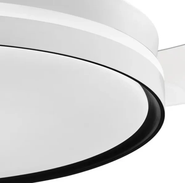 Ventilador retráctil Alemar Vic blanco luz LED 50-107 cm