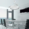 Ventilador retráctil Alemar Vic blanco luz LED 50-107 cm