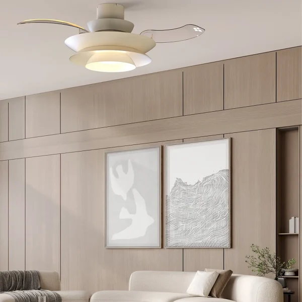 Ventilador retráctil Mantra Aconcagua Blanco Luz LED 50-106 cm