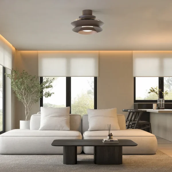 Ventilador retráctil Mantra Aconcagua Marron Luz LED 50-106 cm
