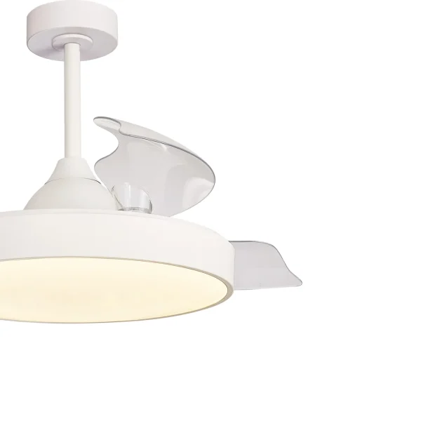 Ventilador retráctil Mantra Alaska Blanco Luz LED 50-106 cm