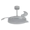 Ventilador retráctil Mantra Glass Fan M Blanco Luz LED 53-106 cm