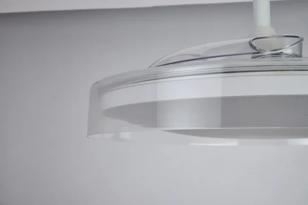 Ventilador retráctil Mantra Glass Fan S Blanco Luz LED 44-91 cm