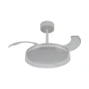 Ventilador retráctil Mantra Glass Fan S Blanco Luz LED 44-91 cm