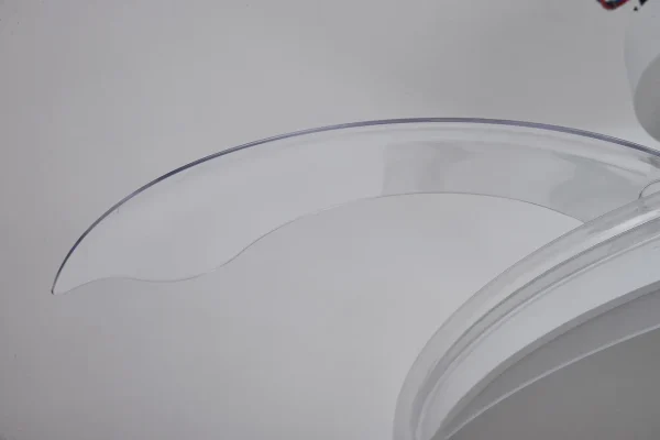 Ventilador retráctil Mantra Glass Fan S Blanco Luz LED 44-91 cm