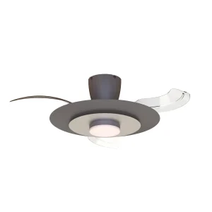 Ventilador retráctil Mantra Kyoto Marron Luz LED 52-106 cm