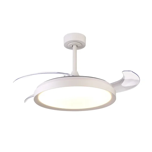 Ventilador retráctil Mantra Mistral Blanco Luz LED 51,5-106 cm