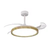 Ventilador Mantra Mistral Blanco y madera Luz LED 51,5-106 cm