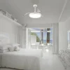 Ventilador retráctil Mantra Mistral MINI Blanco Luz LED 45-91 cm