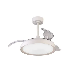 Ventilador retráctil Mantra Mistral MINI Blanco Luz LED 45-91 cm