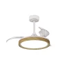 Ventilador Mantra Mistral MINI Blanco y madera Luz LED 45-91 cm
