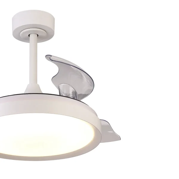 Ventilador retráctil Mantra Mistral MINI Blanco Luz LED 45-91 cm