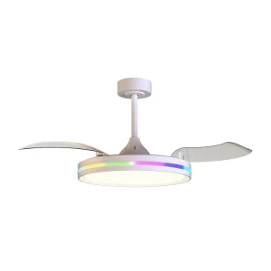 Ventilador retráctil Mantra North Blanco Luz LED 43-91 cm