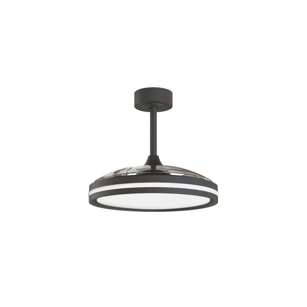 Ventilador retráctil Mantra North Negro Luz LED 43-91 cm