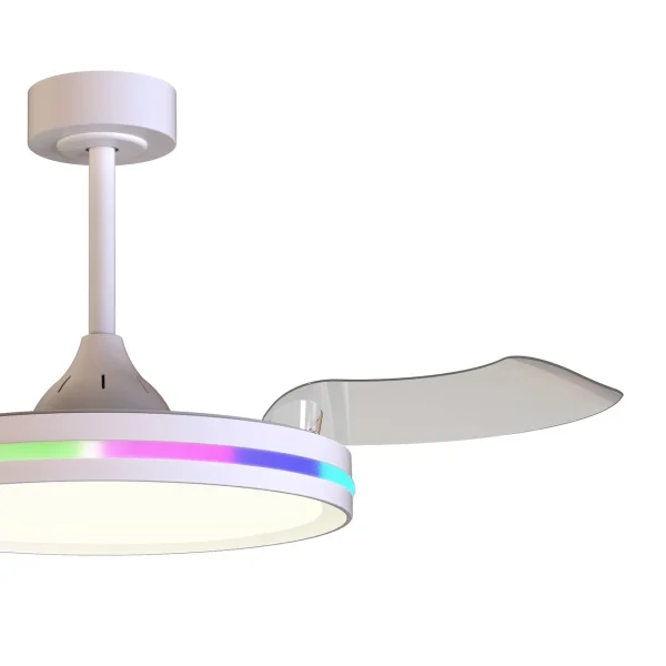 Ventilador retráctil Mantra North Blanco Luz LED 43-91 cm