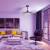 Ventilador retráctil Mantra North Negro Luz LED 43-91 cm