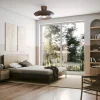Ventilador retráctil Mantra Patagonia Marron Luz LED 52-106 cm