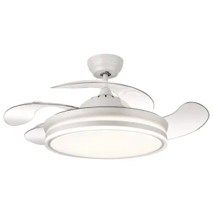 Ventilador retráctil Mimax Calima L blanco LED 50-108 cm
