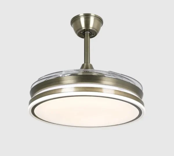 Ventilador retráctil Mimax Calima L cuero LED 50-108 cm