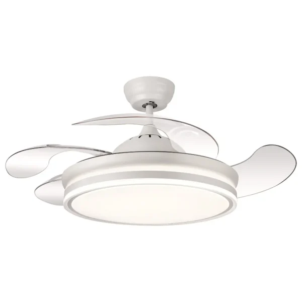 Ventilador retráctil Mimax Calima S blanco LED 40-90 cm