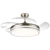 Ventilador retráctil Mimax Calima S níquel LED 40-90 cm