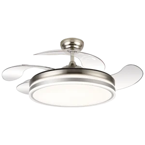 Ventilador retráctil Mimax Calima S níquel LED 40-90 cm