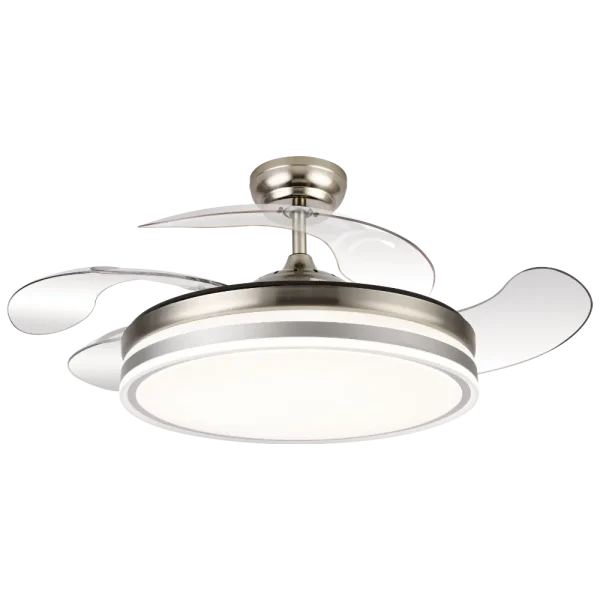 Ventilador retráctil Mimax Calima S níquel LED 40-90 cm