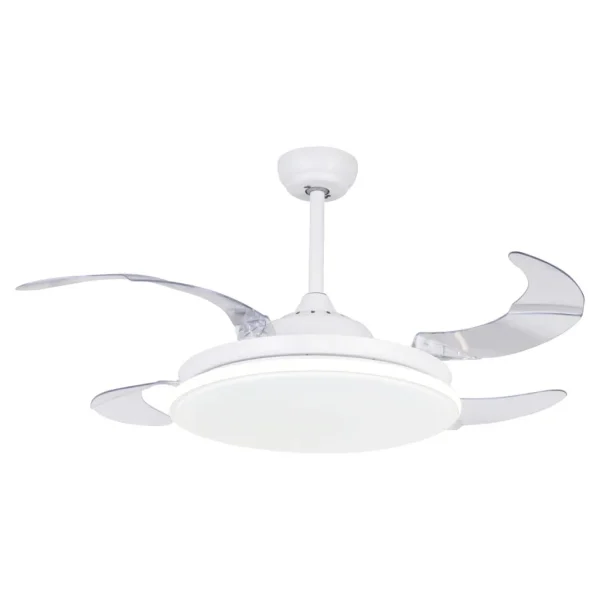 Ventilador retráctil Mimax Zephyr L blanco LED 50-107 cm