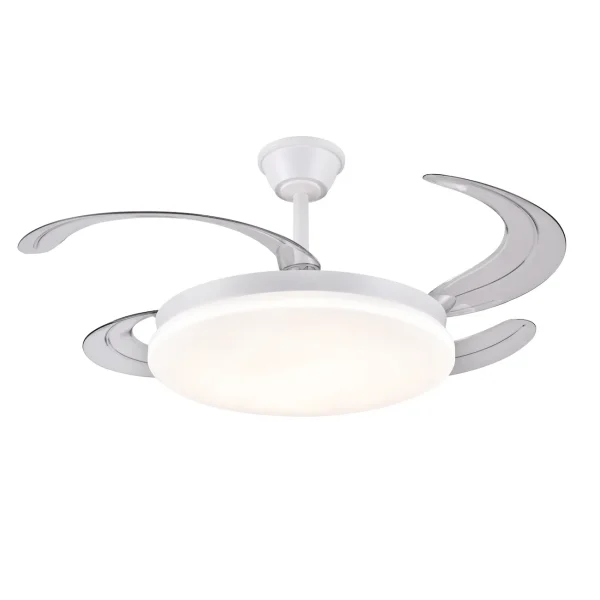 Ventilador retráctil P&B Agata L blanco LED 50-108 cm
