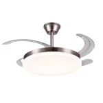 Ventilador retráctil P&B Agata L níquel LED 50-108 cm