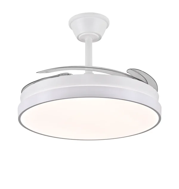 Ventilador retráctil P&B Althea L blanco LED 50-108 cm