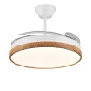 Ventilador retráctil P&B Althea L blanco madera LED 50-108 cm
