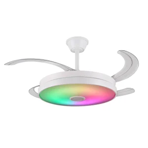 Ventilador retráctil P&B Althea L blanco RGB 50-108 cm