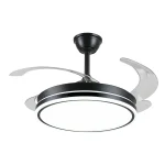 Ventilador retráctil P&B Ambra L negro LED 50-108 cm