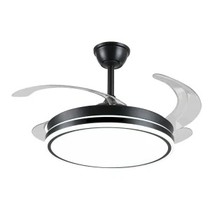 Ventilador retráctil P&B Ambra L negro LED 50-108 cm