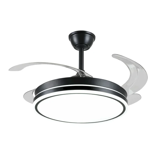 Ventilador retráctil P&B Ambra L negro LED 50-108 cm