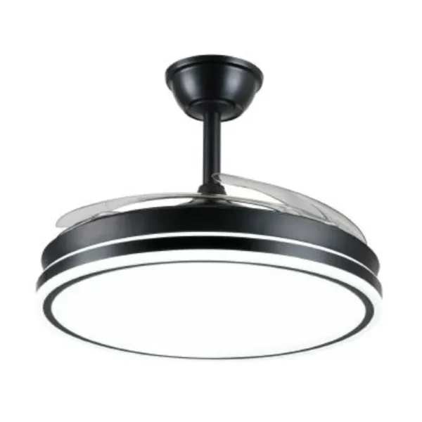 Ventilador retráctil P&B Ambra L negro LED 50-108 cm