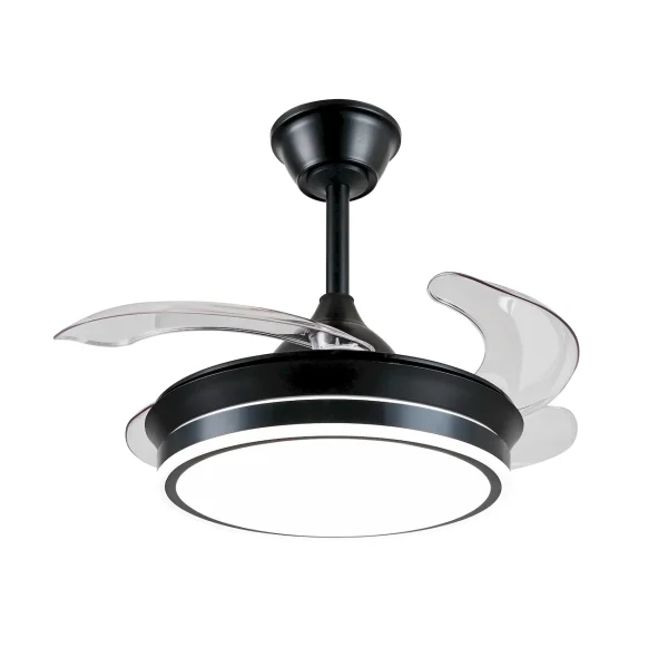 Ventilador retráctil P&B Ambra S negro LED 40-92 cm