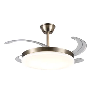 Ventilador retráctil P&B Chloe L cuero LED 50-108 cm