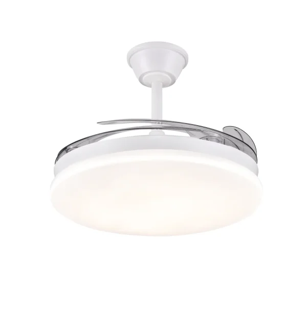 Ventilador retráctil P&B Chloe L blanco LED 50-108 cm