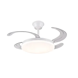 Ventilador retráctil P&B Chloe S blanco LED 40-92 cm