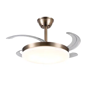 Ventilador retráctil P&B Chloe S cuero LED 40-92 cm