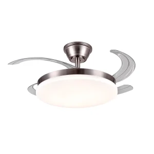 Ventilador retráctil P&B Chloe S níquel LED 40-92 cm