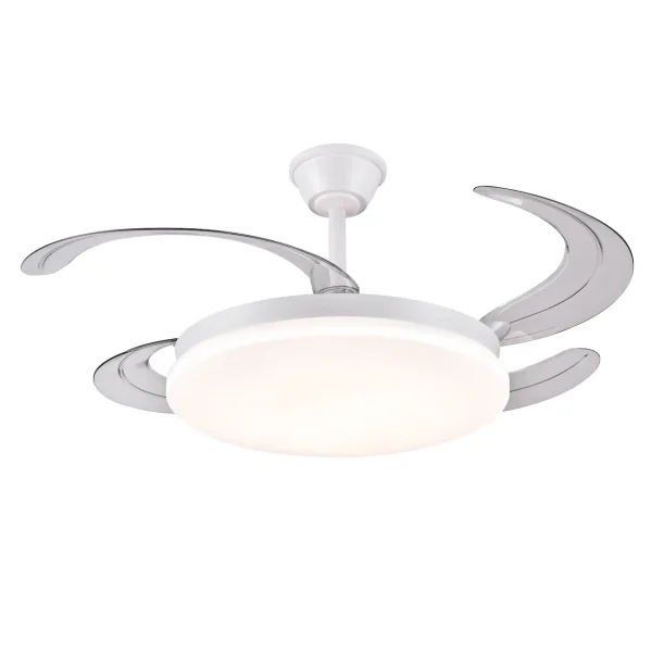 Ventilador retráctil P&B Chloe XL blanco LED 50-122 cm